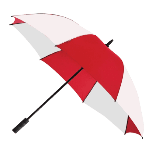 Promotional Falcone Golf Umbrella in Red/White from Total Merchandise