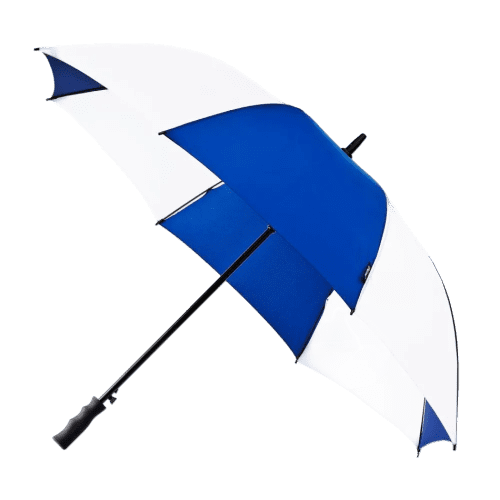 Personalisable Falcone Golf Umbrella in Royal Blue/White from Total Merchandise