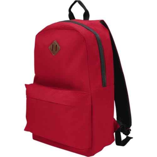 Logo-branded Sratta 15" Laptop Backpacks with a design from Total Merchandise - Red