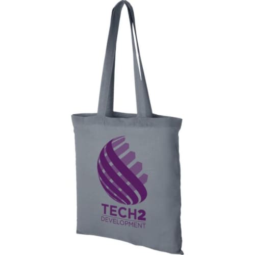 Branded Peru Cotton Tote Bags with a promotional printed design from Total Merchandise