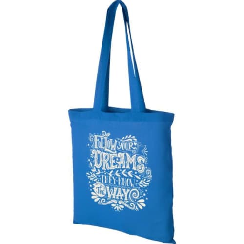 Custom-branded Peru Cotton Tote Bags with a printed design from Total Merchandise