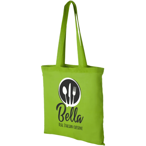 Logo-printed Peru Cotton Tote Bags with a printed design from Total Merchandise