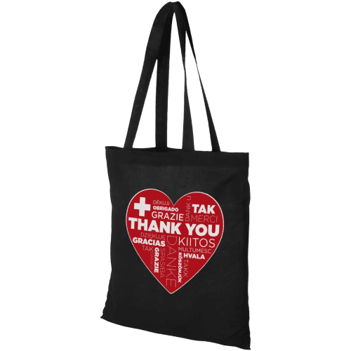 Logo-branded Peru Cotton Tote Bags with a design from Total Merchandise