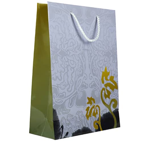 Promotional Mini Gift Bags in Matt White Printed by Total Merchandise