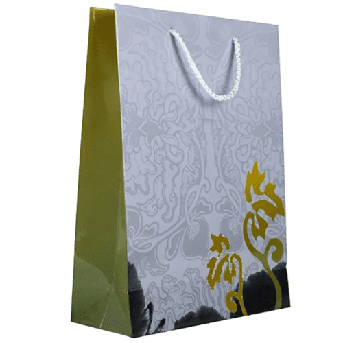 Promotional Mini Gift Bags in Matt White Printed by Total Merchandise
