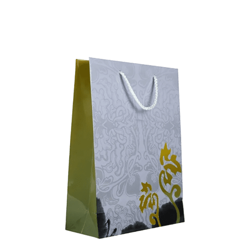 Promotional Mini Gift Bags in Matt White Printed by Total Merchandise