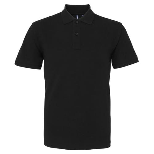 Asquith & Fox Mens Cotton Polo Shirt in Black