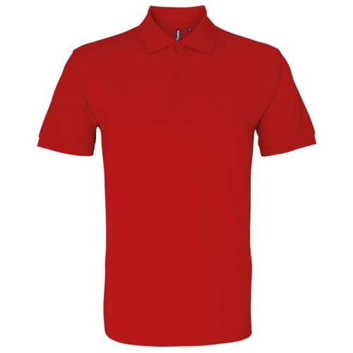 Asquith & Fox Mens Cotton Polo Shirt in Cherry Red