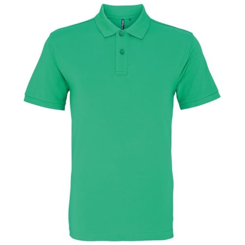 Asquith & Fox Mens Cotton Polo Shirt in Kelly Green