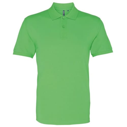 Asquith & Fox Mens Cotton Polo Shirt in Lime