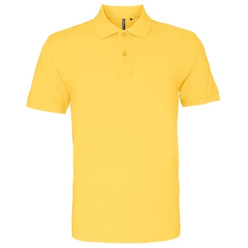Asquith & Fox Mens Cotton Polo Shirt in Mustard