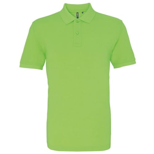 Asquith & Fox Mens Cotton Polo Shirt in Neon Green