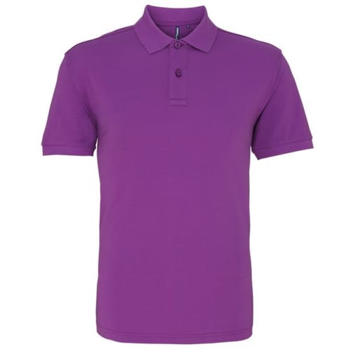 Asquith & Fox Mens Cotton Polo Shirt in Orchid