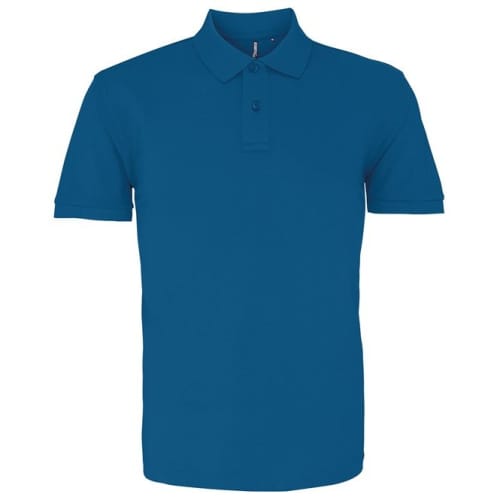 Asquith & Fox Mens Cotton Polo Shirt in Peacock