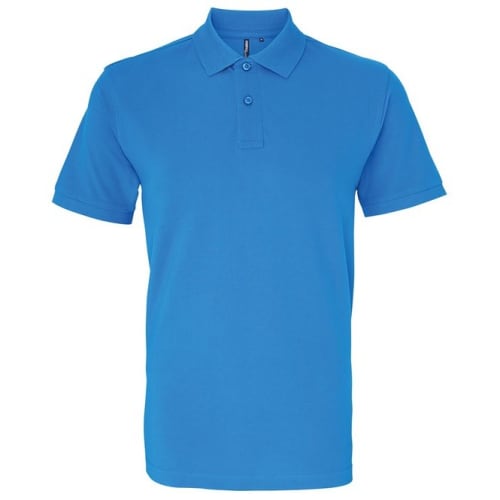 Asquith & Fox Mens Cotton Polo Shirt in Sapphire Blue