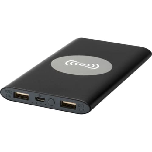 Branded Juice 8000mAh Wireless Powerbank in Black from Total Merchandise