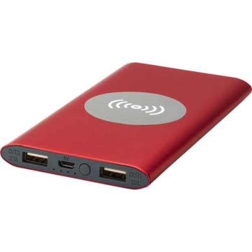 Promotional Juice 8000mAh Wireless Powerbank in Red from Total Merchandise