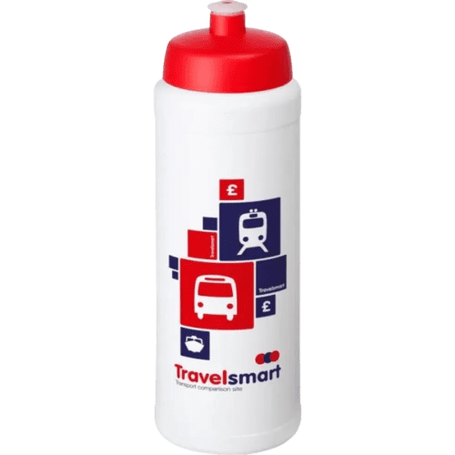 Custom branded 750ml Baseline Plus Grip Sports Bottles with Lid from Total Merchandise