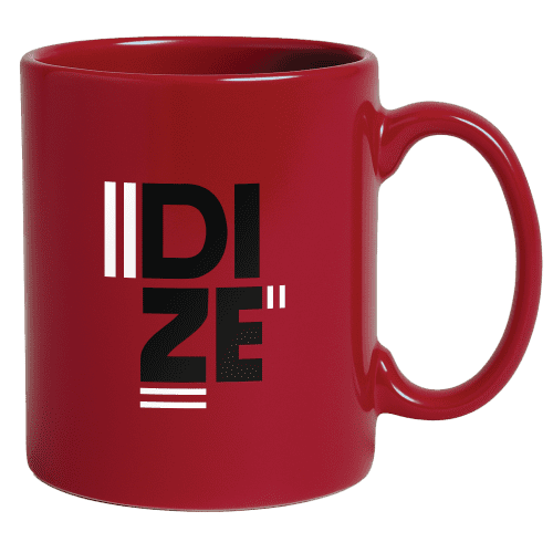 Promotional Colour Bright Mugs in Red from Total Merchandise