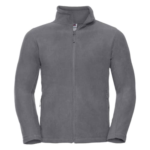 Customisable Russell Full-Zip Outdoor Fleece in Convoy Grey from Toal Merchandise