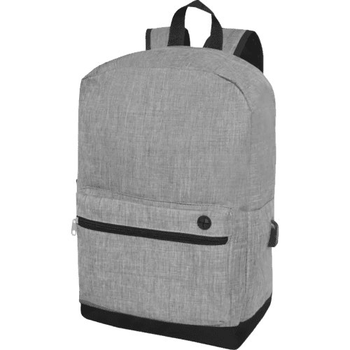 Branded Hoss 15.6" Business Laptop Backpack with a design from Total Merchandise - Heather Grey
