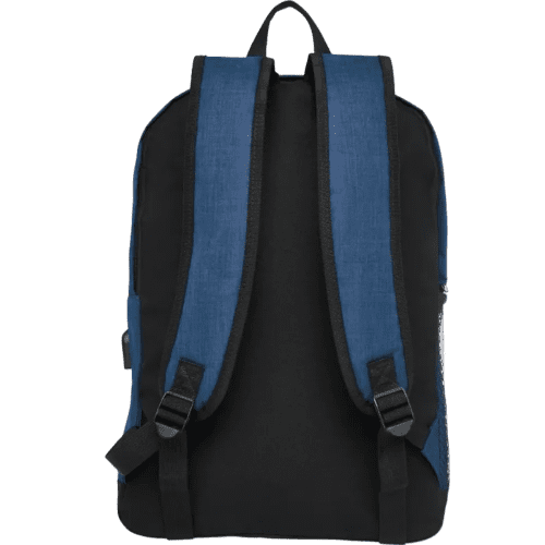 The back of the Hoss 15.6" Business Laptop Backpack with padded straps from Total Merchandise