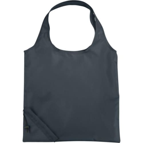 Promotional Bungalow Foldable Tote Bags with a printed design from Total Merchandise - Charcoal