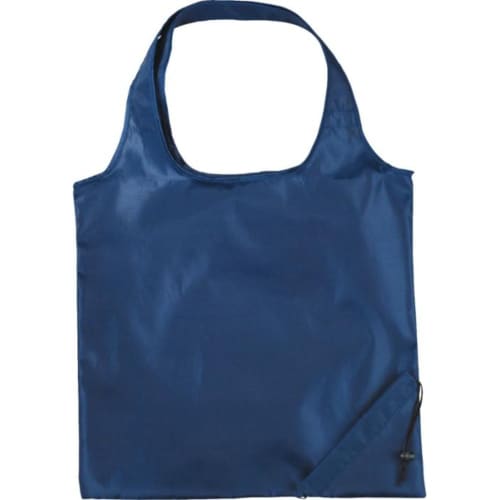 Custom Bungalow Foldable Tote Bag with  a printed design from Total Merchandise - Navy