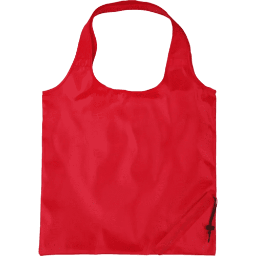 Logo branded Bungalow Foldable Tote Bag with a promotional design from Total Merchandise - Red