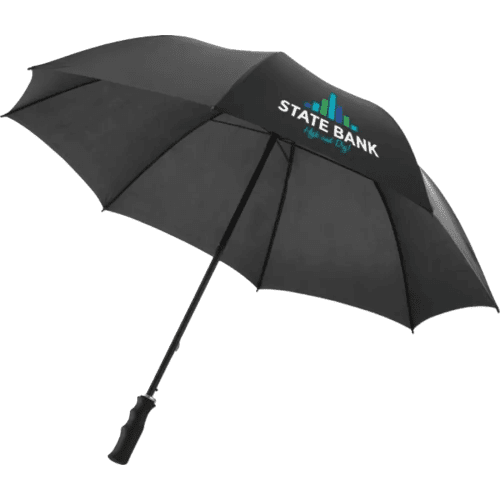 Custom 23" Auto Open Umbrellas with a printed design from Total Merchandise