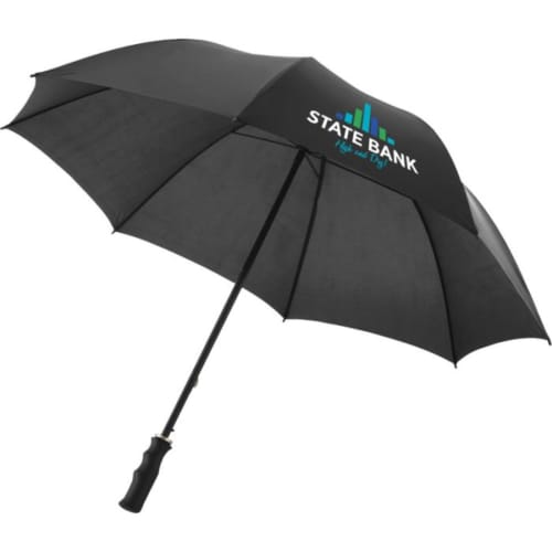 Custom 23" Auto Open Umbrellas with a printed design from Total Merchandise