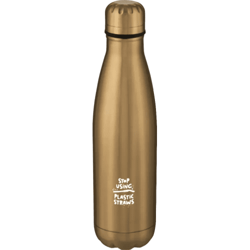 Branded Cove 500ml Insulated Metal Bottles in Gold Printed by Total Merchandise