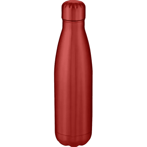 Custom Branded Cove 500ml Insulated Metal Bottles in Red Engraved by Total Merchandise