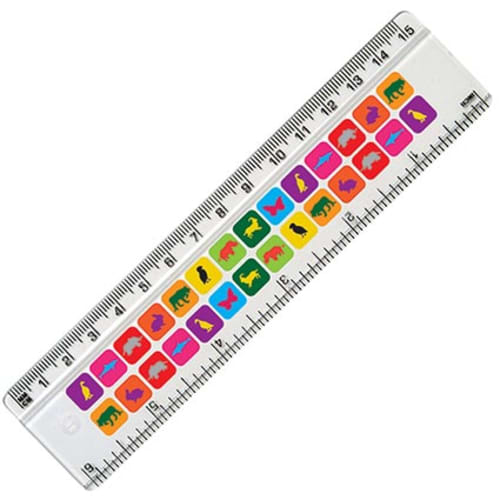 Promotional Plastic 15cm Ruler for in clear from Total Merchandise