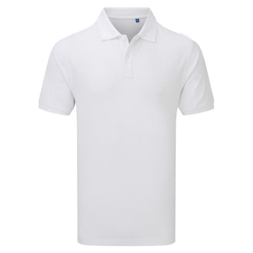 Custom Branded Workwear Unisex Short Sleeve Polo Shirts in White from Total Merchandise