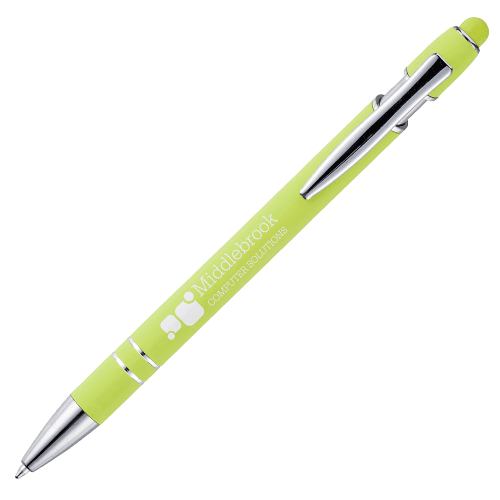 Promotional Nimrod Tropical Soft Feel Stylus Ballpen with a design from Total Merchandise