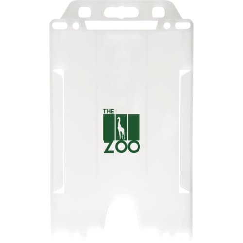 Portrait ID Pass Holder in Frosted Clear