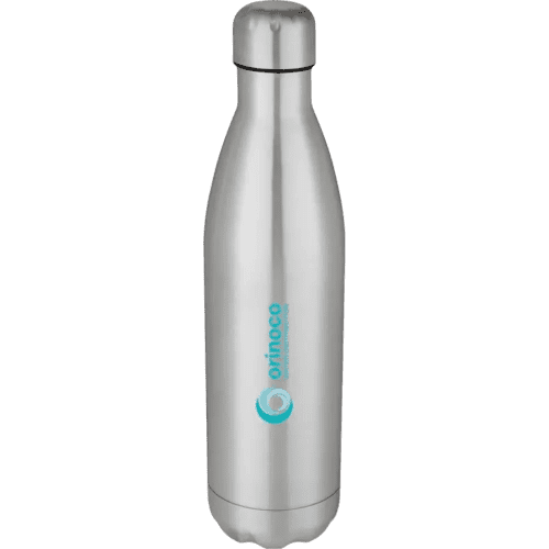Customised Cove 750ml Insulated Metal Bottle in Silver printed with your logo from Total Merchandise