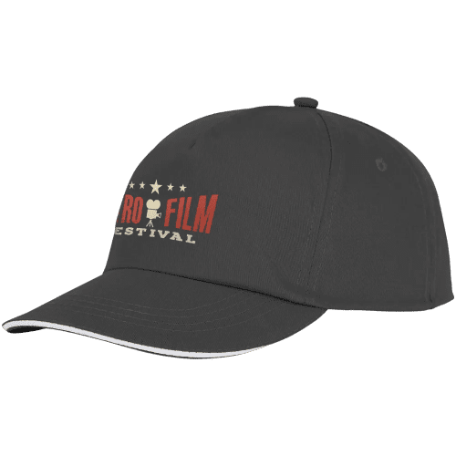 Promotional Styx 5 Panel Sandwich Cap with a design from Total Merchandise