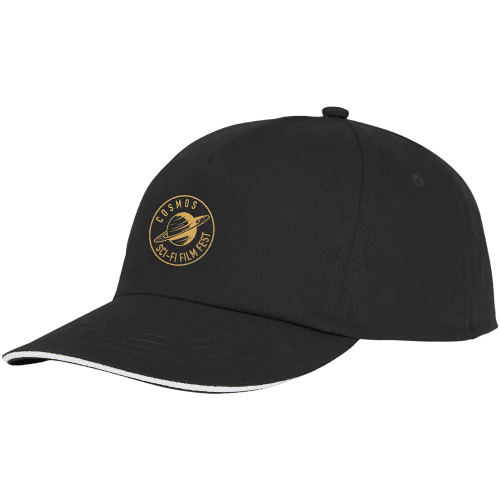Logo Branded Styx 5 Panel Sandwich Cap with a design from Total Merchandise