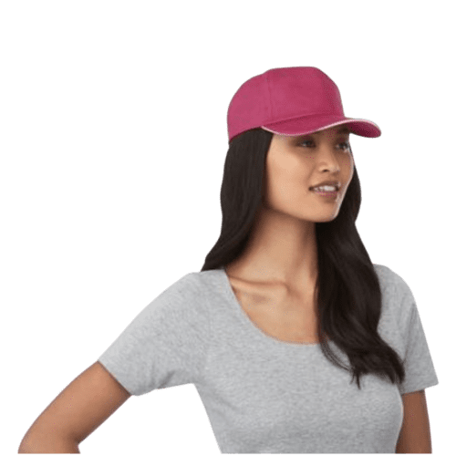 Lifestyle image of the Styx 5 Panel Sandwich Trim Cap by Total Merchandise