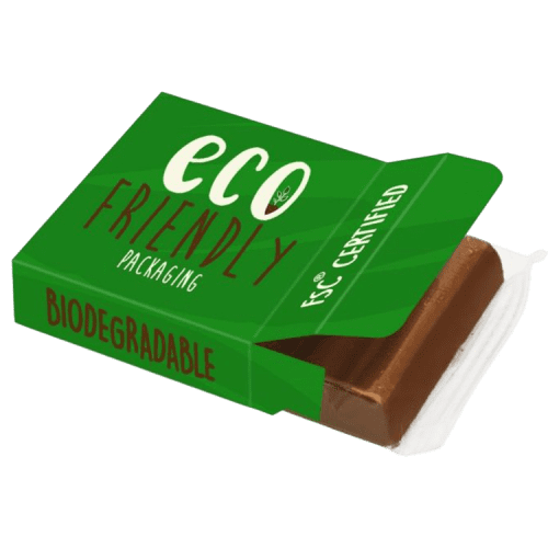Branded Eco-Friendly 3 Baton Chocolate Bar in a full colour printed box from Total Merchandise