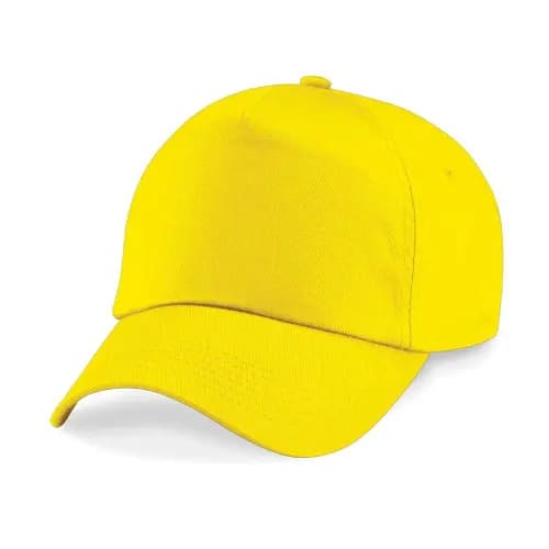 Personalisable Beechfield Original Junior 5 Panel Caps in Yellow from Total Merchandise