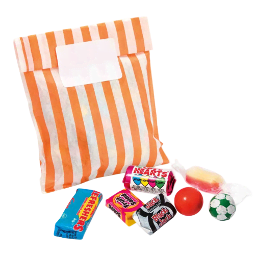 Customisable Retro Candy bag with unbranded label from Total Merchandise