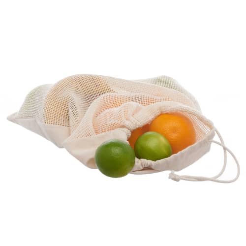 Branded Brockley Fruit & Veg Bags with fruit and vegetables inside by Total Merchandise