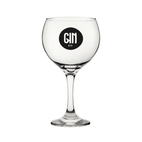 Bespoke Etched print label on Juniper Stem Gin Glass from Total Merchandise
