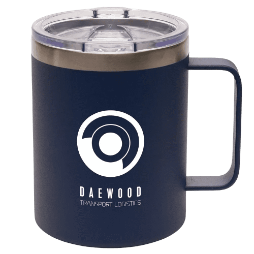 Vermeer Metal Travel Mugs in Navy Blue