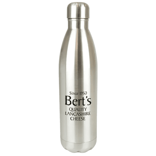 Promotional 750ml Ashford Max Metal Bottles in Silver printed with logo by Total Merchandise