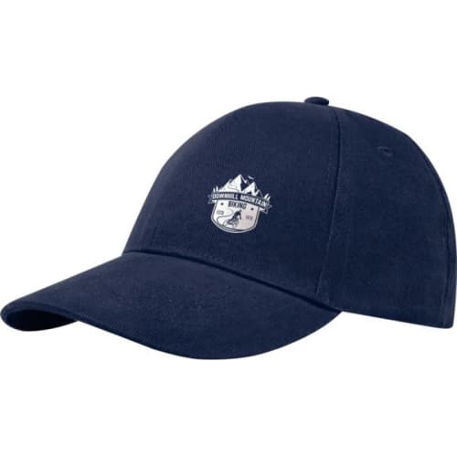 Printed GRS Recycled Caps in Navy colour with printed logo design by Total Merchandise