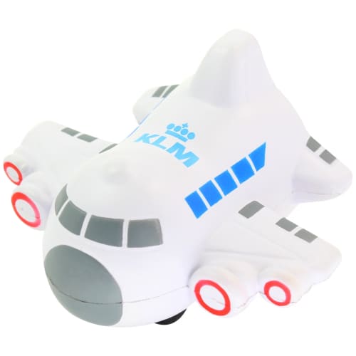 Logo-branded Stress Aeroplane with a printed design on the top from Total Merchandise